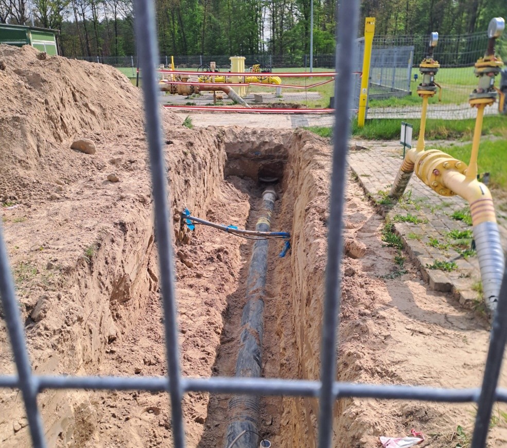 Roboty budowlane na stacji gazowej Bąków