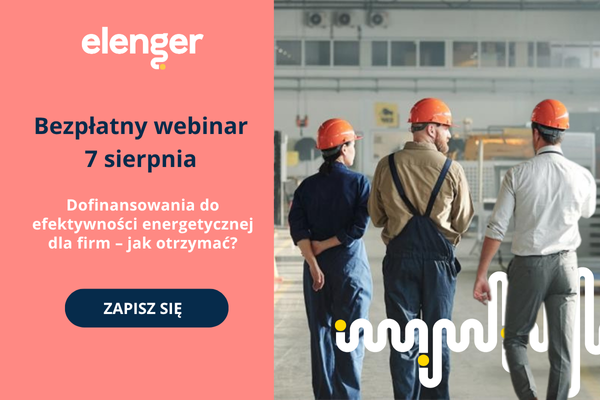 popup - promocja webinaru kredytu ekologicznego, grafika audytorów na hali produkcyjnej