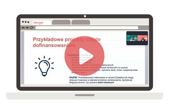 print screen z nagrania webinaru o kredycie ekologicznym