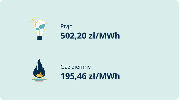 Ceny poglądowe prądu i gazu